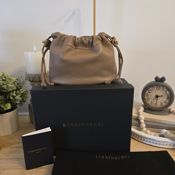 Strathberry Handbags - Strathberry Charlotte Drawstring – Soft Nappa Leather (Clay)